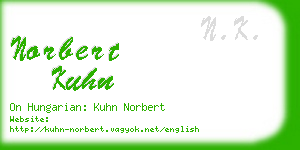 norbert kuhn business card